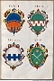 1550. Stemmi di alcune famiglie nobili di Padova.. Insignia nobilium Patavinorum.Biblioteca digitale Monaco di B 10 (Oscar Mario Zatta)
